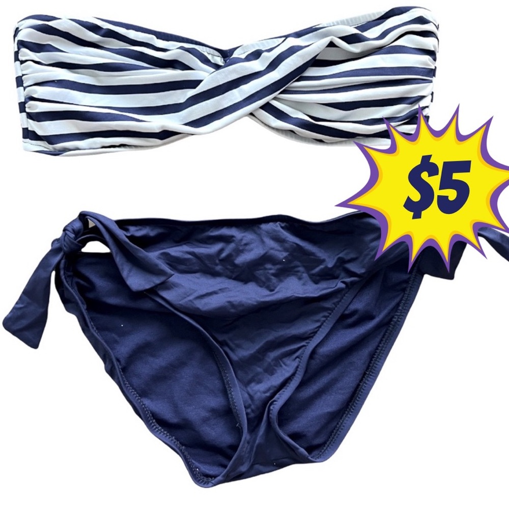 🚨 Target Massimo Bikini 👙 Top & Bottom Swim Bathing Suit Like New size M/L